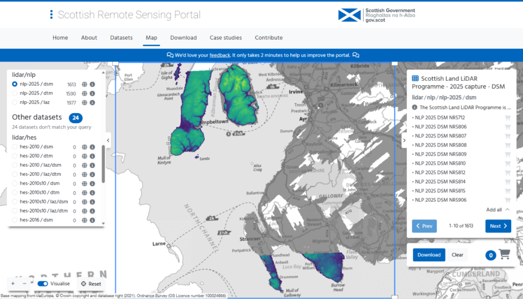 New data available from the Scottish Land and LiDAR programme on remotesensing.gov.uk gives unprecedented details of Arran and other western areas