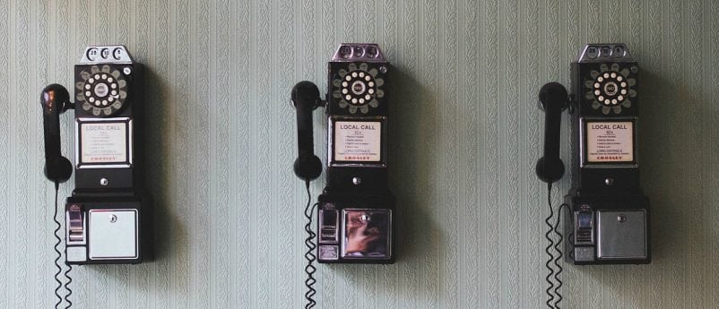Picture of rotary telephones Creative Commons CC0