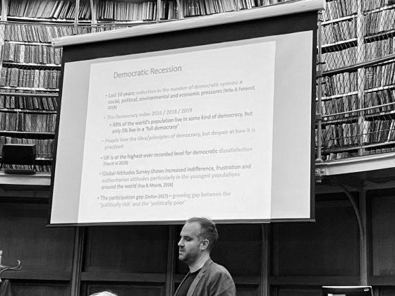 Image of Oliver Escobar presenting at the Firestarter event