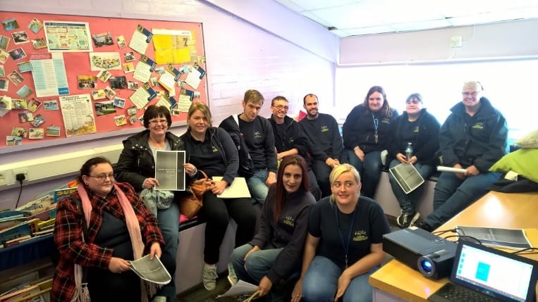 Digital inclusion training with staff from Loanhead After School Club