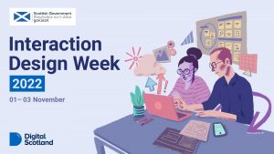 Interaction Design Week poster designed by Kevin Allen, Graphic Designer, Digital Directorate.