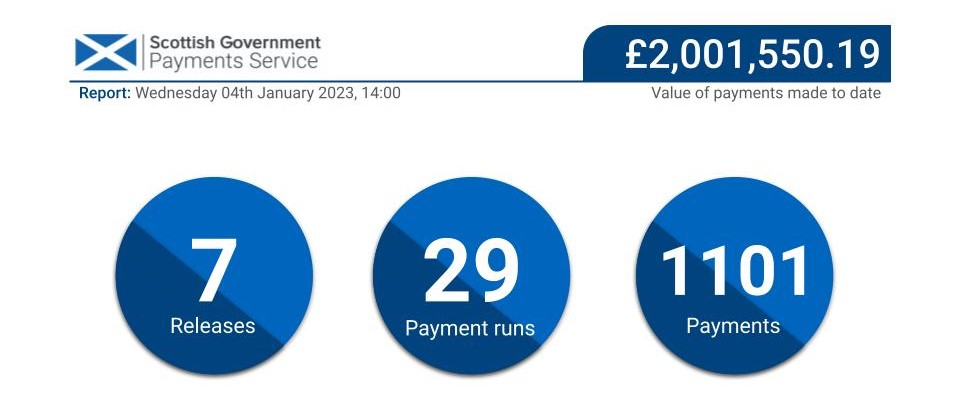 Image showing the SG payments dashboard.
