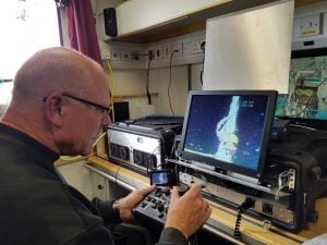 Bill Ruck piloting his ROV to recover a lost mooring