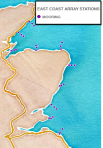 Figure showing location of deployment stations