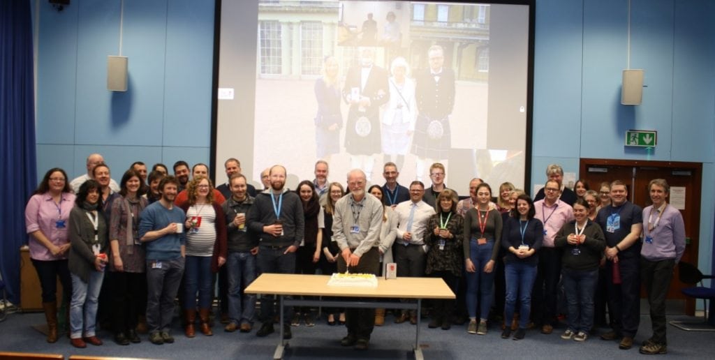 Ian Davies and group in Lecture Theatre