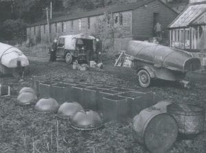 Picture 2 Original wooden huts used for the BTRS in 1948