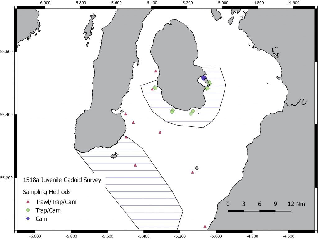 Figure 1 1518A 2018 survey sites within the Firth of Clyde