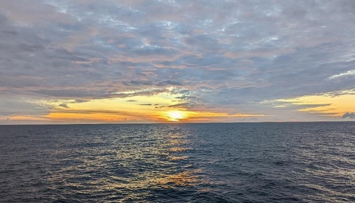 Figure 1 from survey number 0922S: Sunset from Marine Research Vessel Scotia at the West Shetland Shelf Marine Protected Area