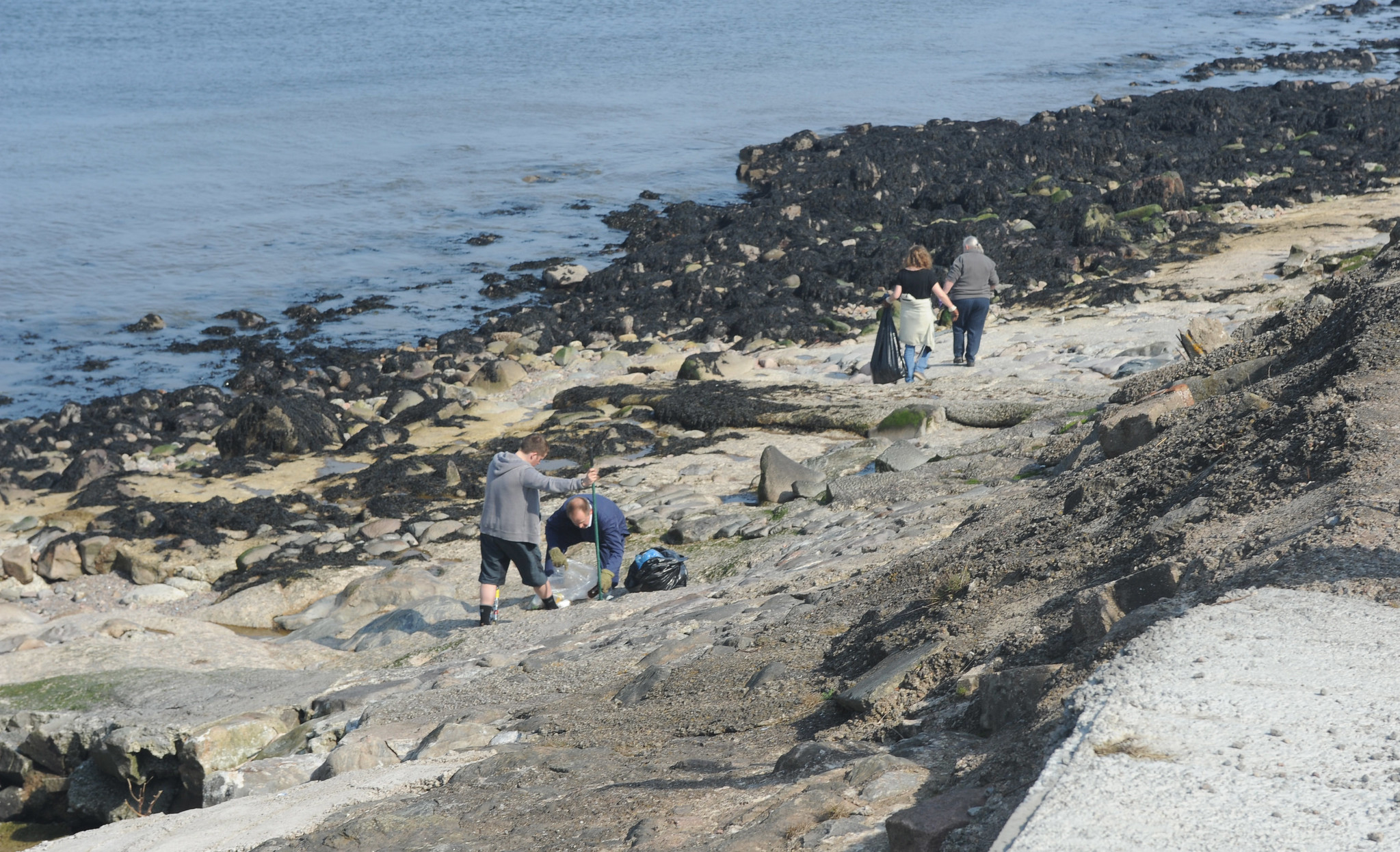 Marine Scotland staff volunteer for local beach clean