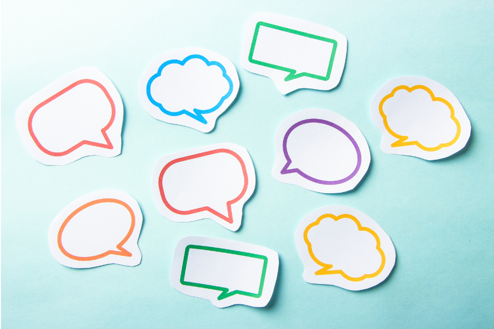 collection of speech bubbles