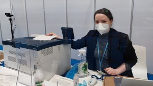 Printer in use at COP26