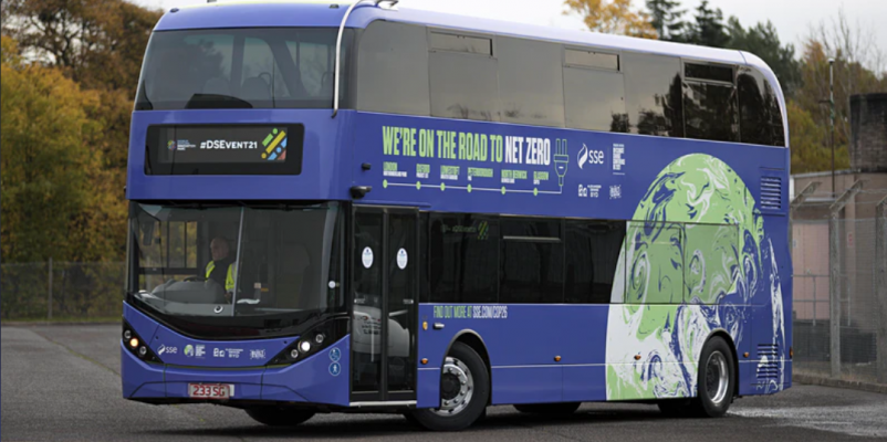 One of Scotland's Zero Emissions double decker buses
