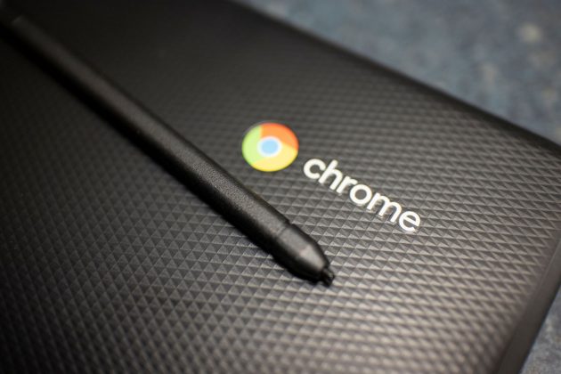 Image of a chromebook and stylus