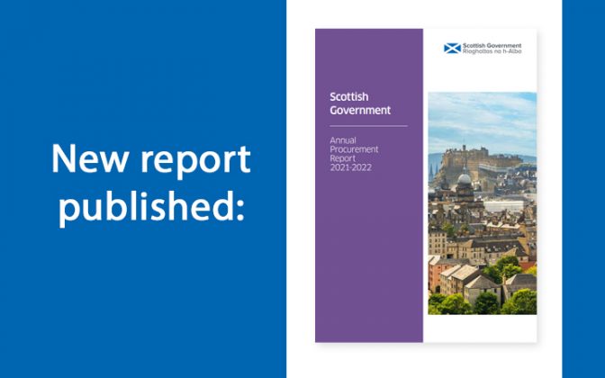 Scottish Government Annual Procurement Report 2021 to 2022