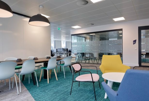 Office furniture in the new Social Security Scotland Glasgow and Dundee offices supplied through Supported Businesses, City Building in Glasgow and Dovetail Enterprises in Dundee.