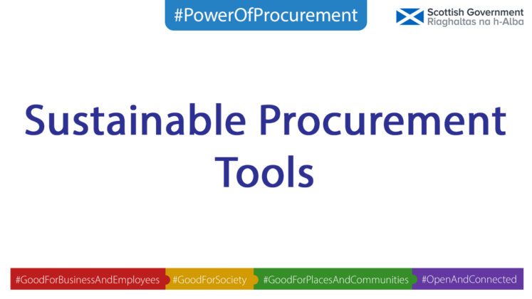 Image representing sustainable procurement tools