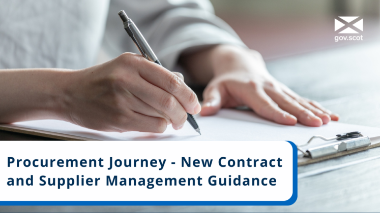 Procurement Journey - New Contract and Supplier Management Guidance