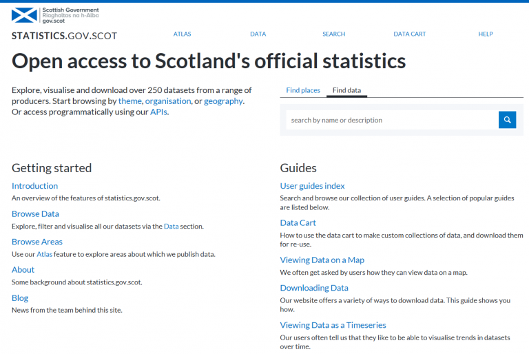 Statistics Statistics.gov.scot — our open data resource Statistics